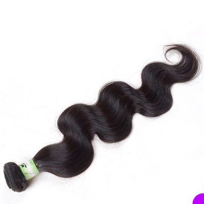 Wholesale price remy body wave jet black indian hair