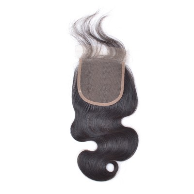 Wholesale price brazilian human hair bundles with closure,4*4 brazilian hair closure piece,virgin hair bundles with lace closure