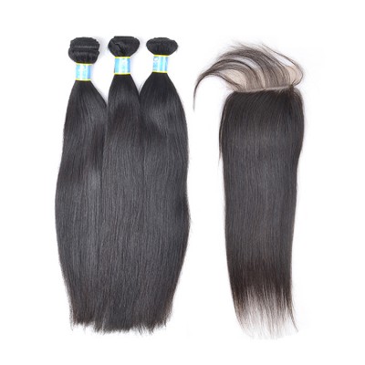 BBOSS 10A peruvian straight hair with closure,unprocessed virgin human hair lace closure,supply 8x8 hair weaving closures